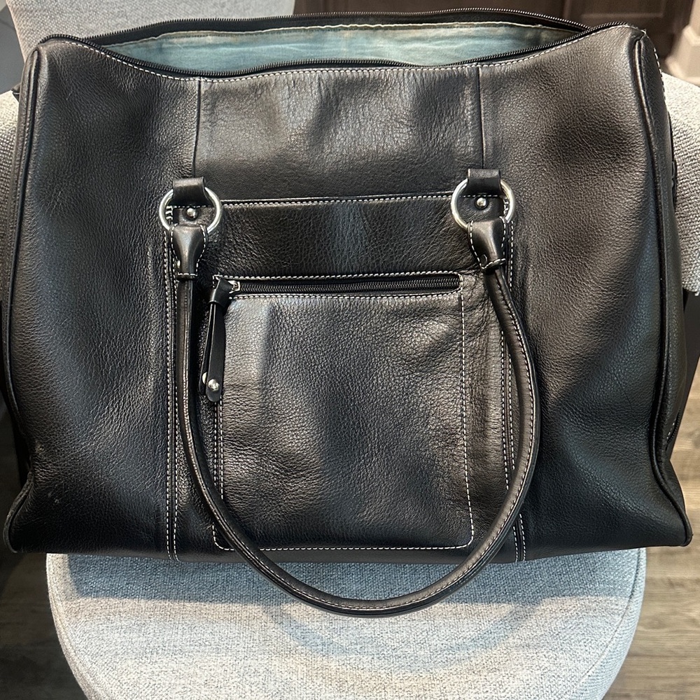 Franklin Covey Black Leather Briefcase